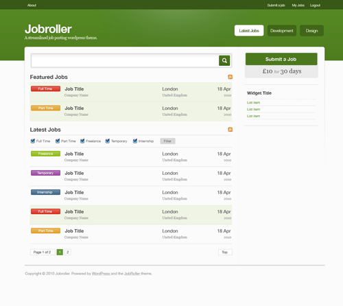 JobRoller v1.5.4 Developer Build AppThemes WP