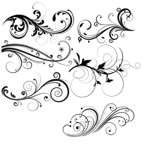 Flourishes Brushes set