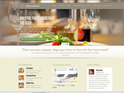 MyCuisine WP Theme for Restaurant