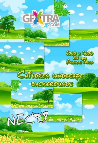 Children landscape backgrounds