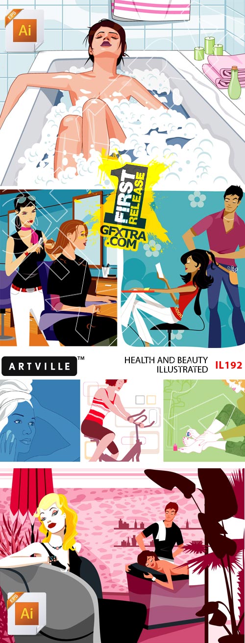 Artville Illustrations IL192 Health and Beauty Illustrated