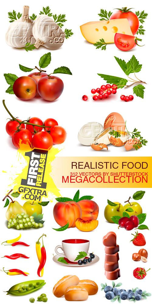 Amazing SS - Realistic Food, 312xEPS