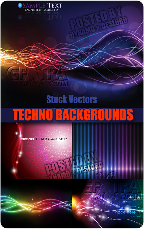 Techno Backgrounds - Stock Vectors