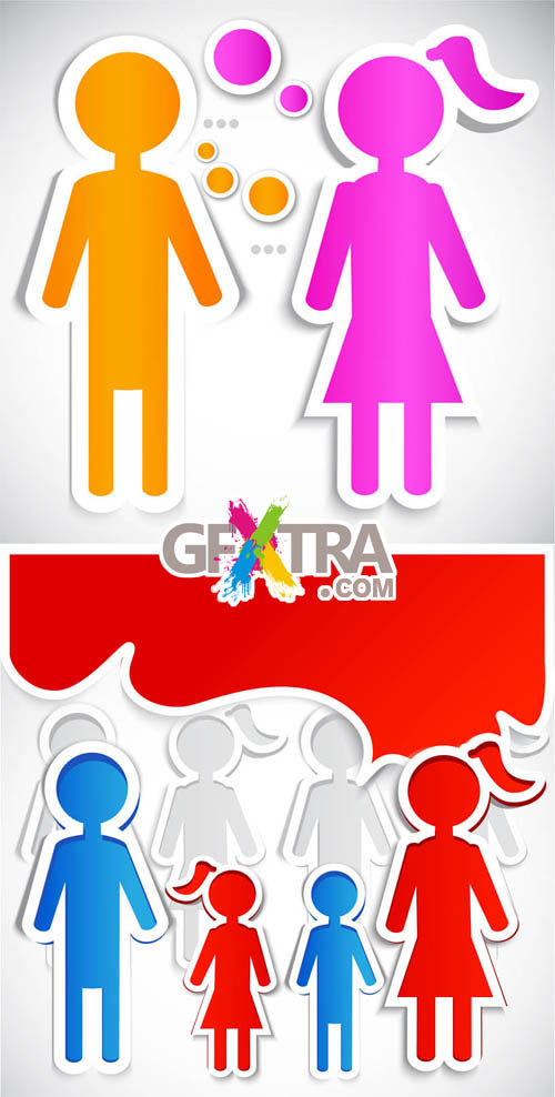 Family Vector Stickers