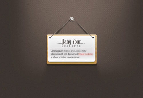 Hanging Note Psd