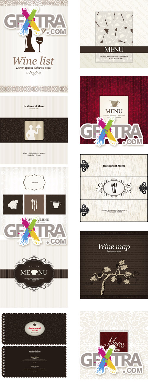 Restaurant menu design 2 25xEPS