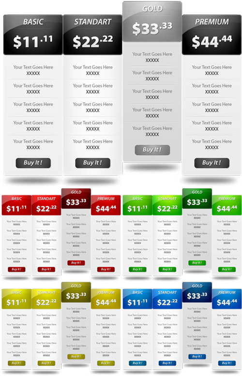 Web Price Tables v.1