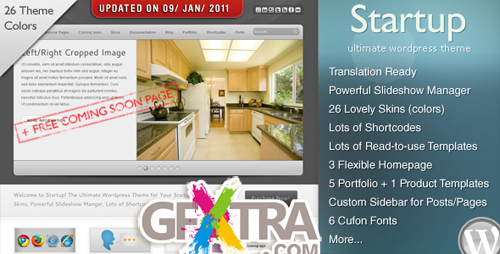 Themeforest - Startup Ultimate WP CMS Free Coming Soon Page