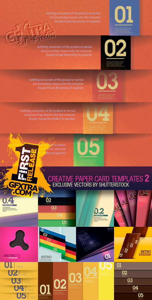 COPYRIGHT! Amazing SS - Creative Paper Card Templates 2, 20xEPS
