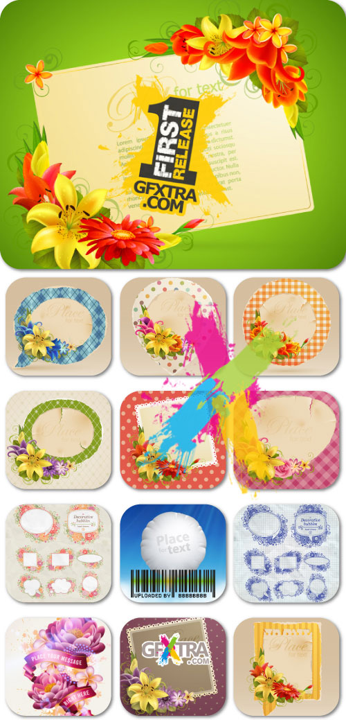 Cards With Flowers Collection | 13xEPS From shutterstock