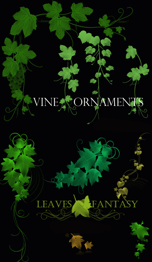 Vine Ornaments Brushes set