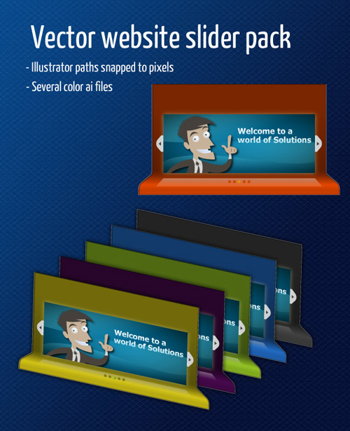 Vector Web Slider - Ribbon