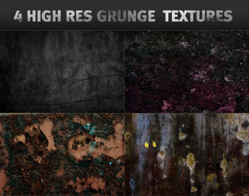 4 High Resolution Grunge Textures