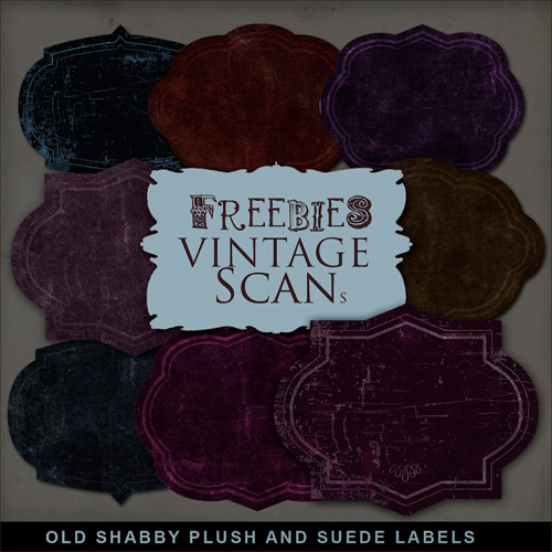 Scrap-Kit - Old Shabbe Plush And Suede Labels