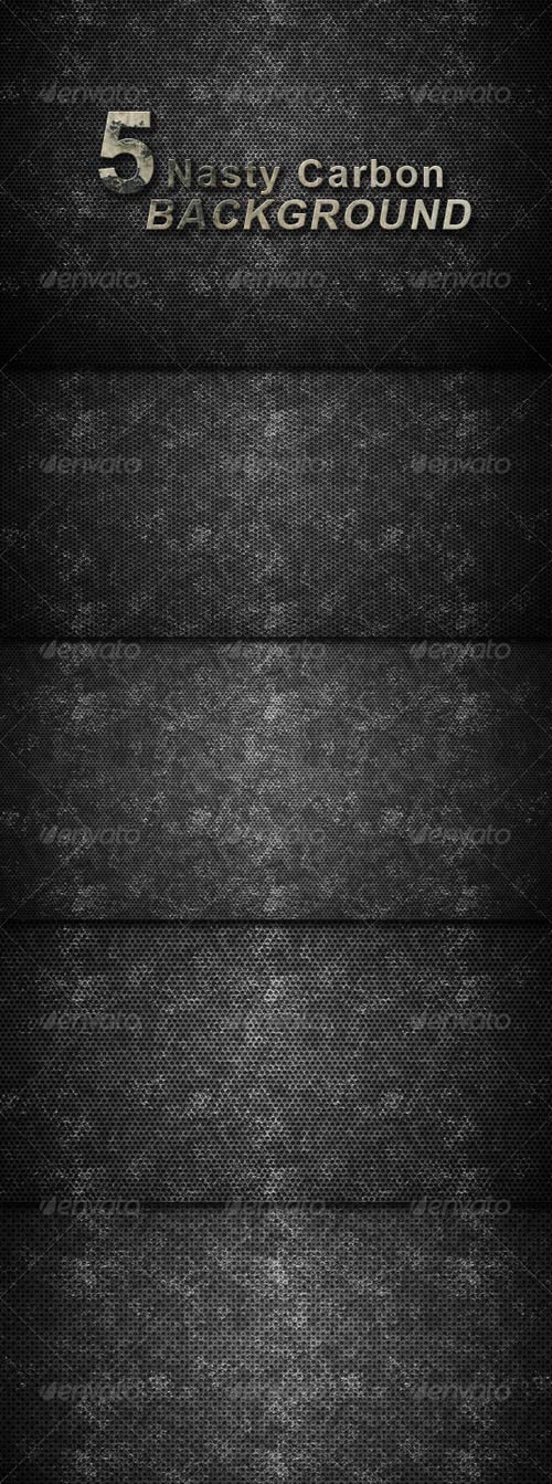 5 Hi-res Nasty Carbon Textured/Background