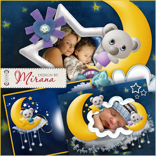 Charming collection of children's picture frames - Good night, my baby