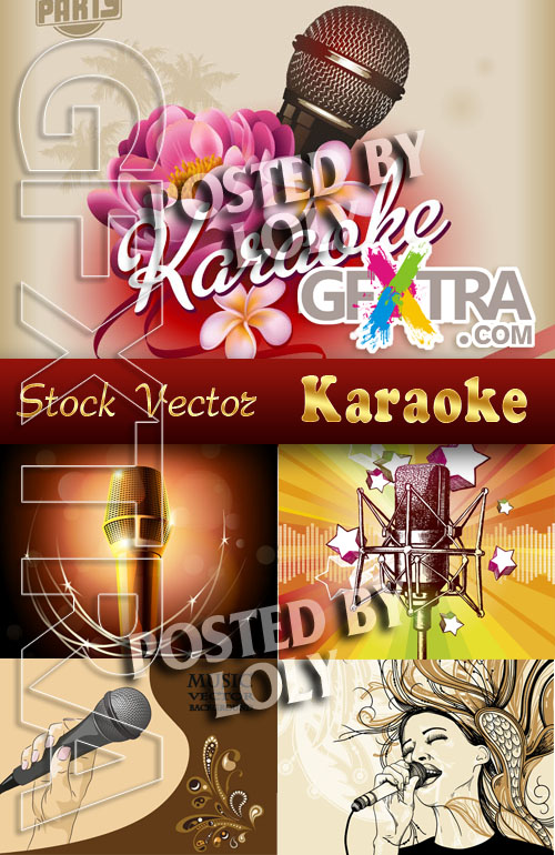 Karaoke - Stock Vector