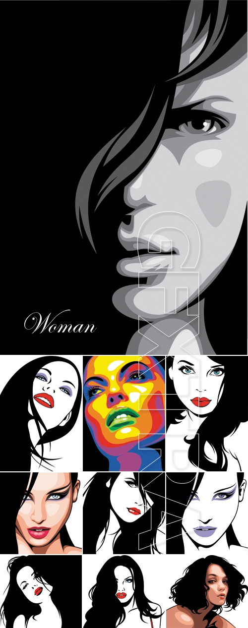 Beautiful Sexy Woman Face Vector