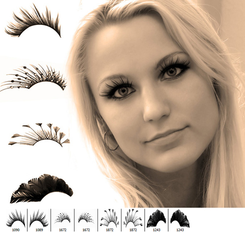 Fancy eyelashes brush set