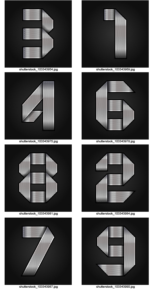 Amazing SS - Metallic Chromium Alphabet, 38xEPS