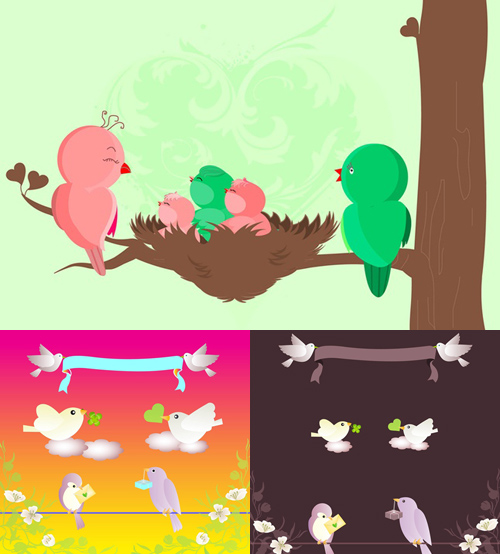 Vector Love Birds