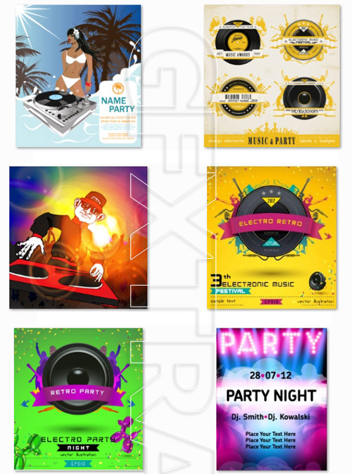 Flyer Party Vector, 25xEPS