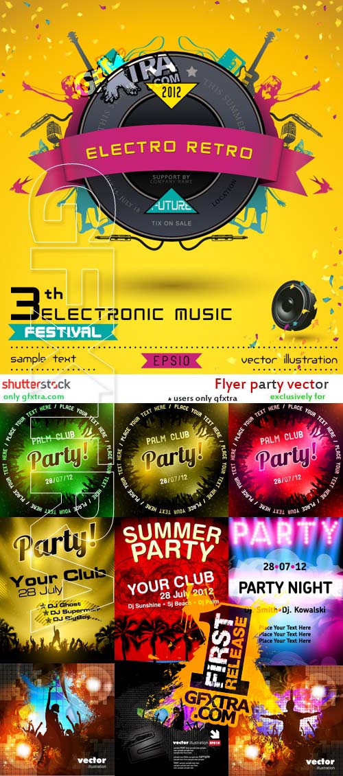 Flyer Party Vector, 25xEPS