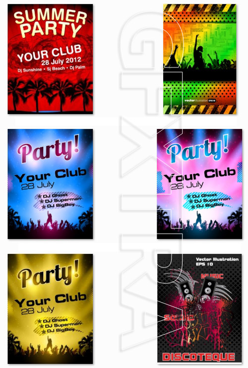 Flyer Party Vector, 25xEPS