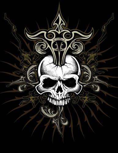 T-Shirt Skull Designs I, 10xEPS