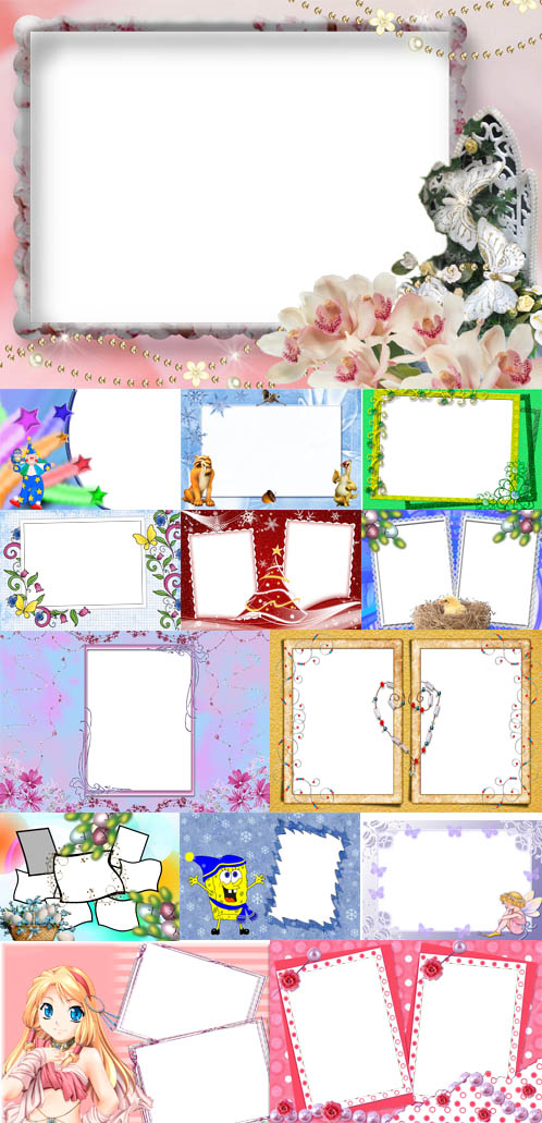 Collection of Spring Photo frames pack 16