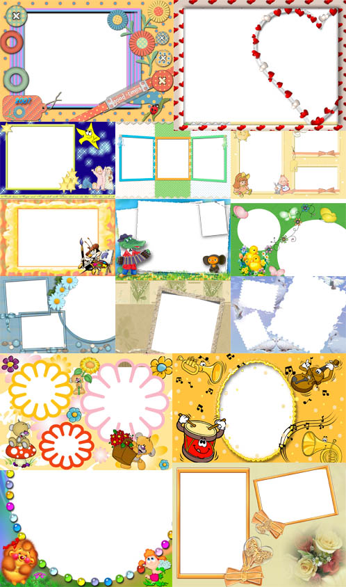 Collection of Spring Photo frames pack 12