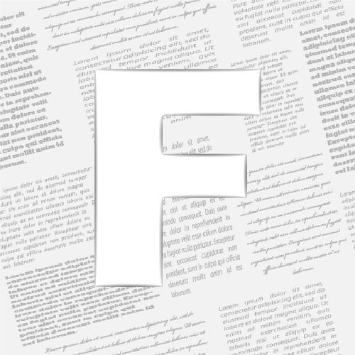 Derived Letter On Newspaper - Shutterstock 25xEPS