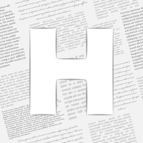 Derived Letter On Newspaper - Shutterstock 25xEPS