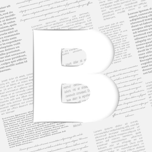 Derived Letter On Newspaper - Shutterstock 25xEPS