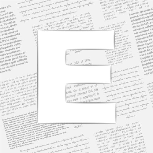 Derived Letter On Newspaper - Shutterstock 25xEPS