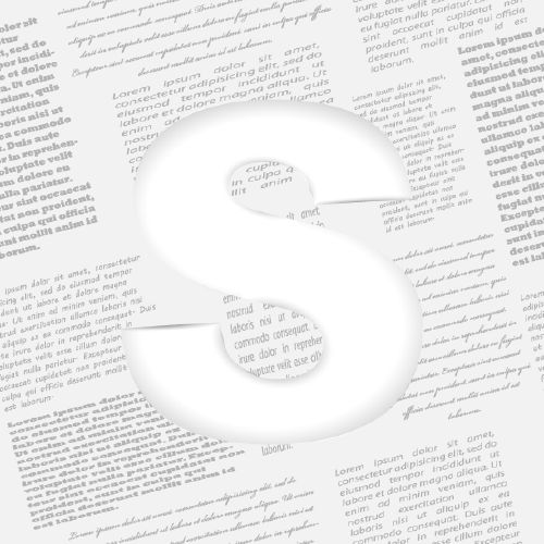 Derived Letter On Newspaper - Shutterstock 25xEPS