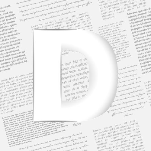 Derived Letter On Newspaper - Shutterstock 25xEPS