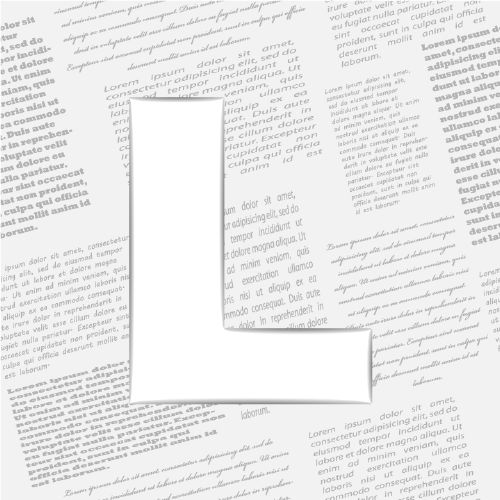 Derived Letter On Newspaper - Shutterstock 25xEPS