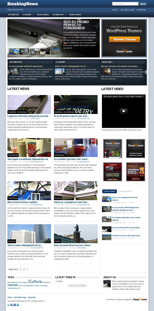 ThemeWarrior - BreakingNews - Premium Theme