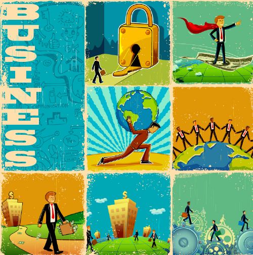 Business Concept Collages 22xEPS