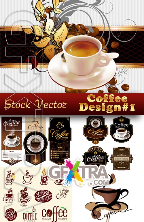 Coffee Designs #1 - Stock Vector