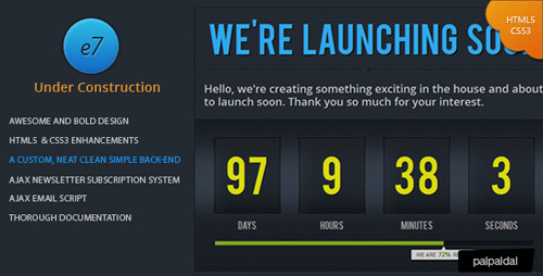 ThemeForest - e7 Under Construction Template