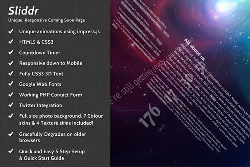 ThemeForest - Sliddr Responsive Coming Soon Page - RIP