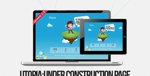 ThemeForest - Utopia-Illustrated, Responsive Under Construction