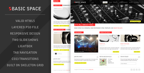 ThemeForest - Basic Space HTML Template RIP