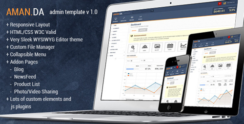 ThemeForest - Amanda Responsive Admin Template - RIP