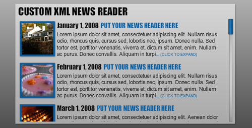 ActiveDen - Custom XML News Reader (AS2) - Retail