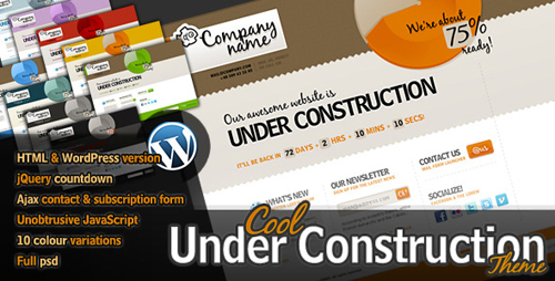 ThemeForest - Cool Under Construction Theme