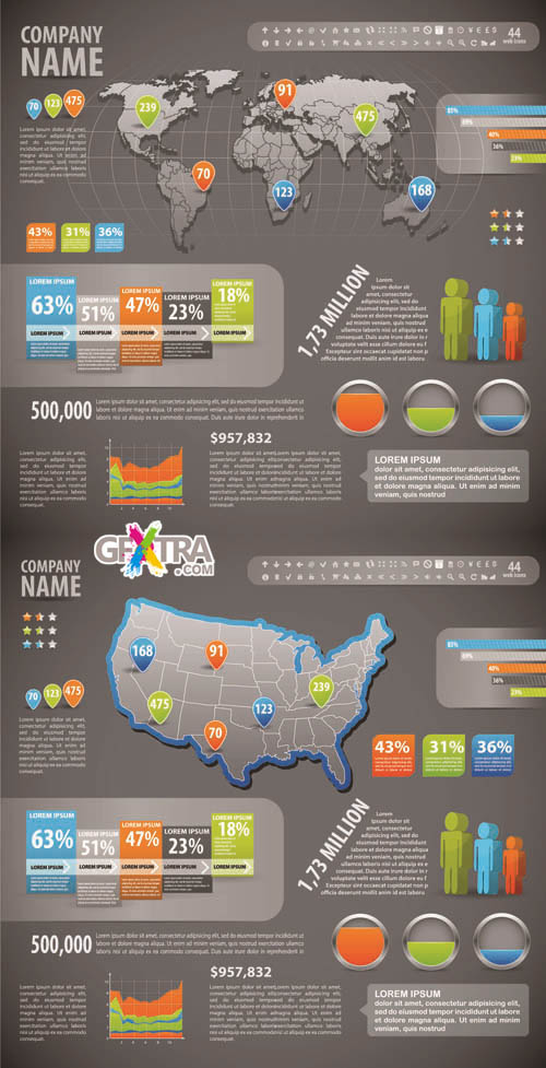 Infographics Vector Pack #174