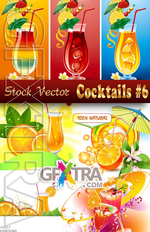 Summer cocktails #6 - Stock Vector